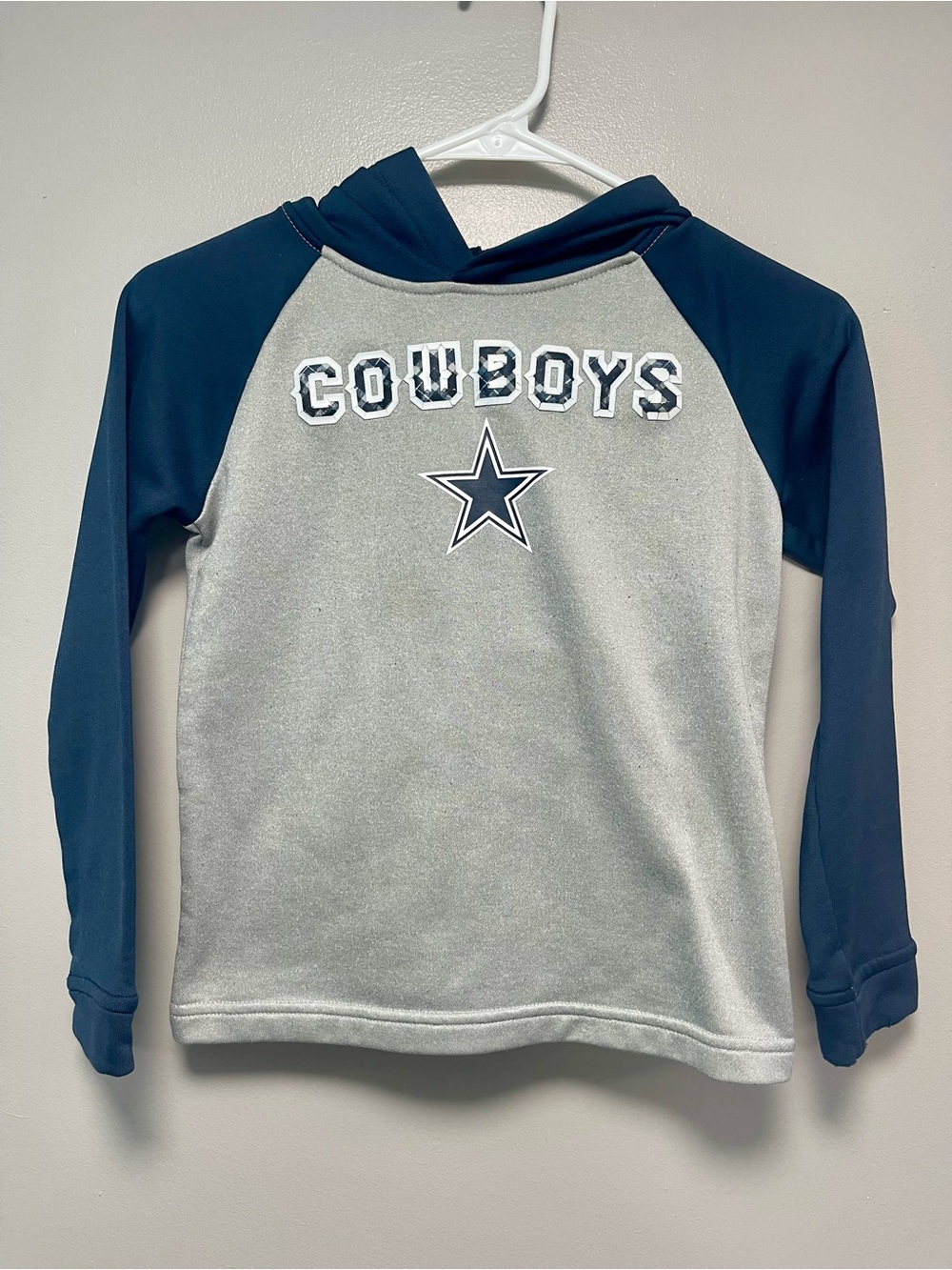 NFL Cowboys Kids Hooded Sweatshirt - Gray & Navy